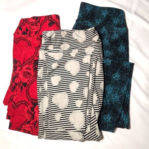 LuLaRoe 3 Pair Bundle of Tights 3 Different Patterns, Size One Size - Picture 1 of 12